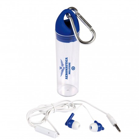 AURICOLARI CON MICROFONO INTEGRATO E TASTO CHIAMATE, SPINOTTO 3,5MM, CUSTODIA IN PLASTICA CON GANCIO MOSCHETTONE