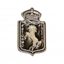 DISTINTIVO DA CAMICIA 23X38MM IN METALLO CON STEMMA 4 STORMO CACCIA