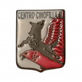 DISTINTIVO DA CAMICIA 25X32MM IN METALLO CON STEMMA CENTRO CINOFOLI AM