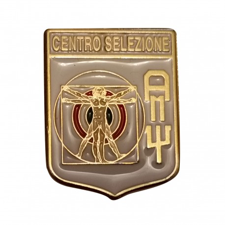 DISTINTIVO DA CAMICIA 25X32MM IN METALLO CON STEMMA CENTRO SELEZIONE AM