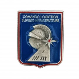 DISTINTIVO IN METALLO SMALTATO COMANDO LOGISTICO SERVIZIO INFRASTRUTTURE