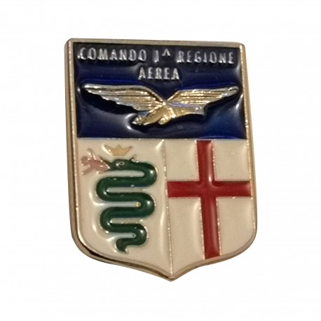 DISTINTIVO DA CAMICIA 25X32MM IN METALLO CON STEMMA COMANDO 1 REGIONE AE