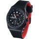 OROLOGIO CRONOGRAFO SOLARE QUADRANTE NERO LOGO 112 CINTURINO GOMMA NERA