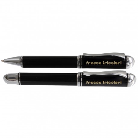 SET BIRO E ROLLER IN METALLO IN ASTUCCIO FRECCE TRICOLORI