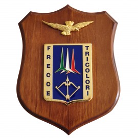 CREST ARALDICO CON STEMMA FRECCE TRICOLORI CM 22,5x17,5