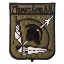 TOPPA DISTINTIVO RICAMATO CON VELCRO 70X90 MM 2 REPARTO GENIO AM