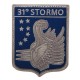 TOPPA DISTINTIVO RICAMATO CON VELCRO 70X90 MM 31 STORMO
