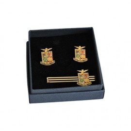 SET GEMELLI E FERMACRAVATTA SMALTO LEVIGATO AERONAUTICA MILITARE