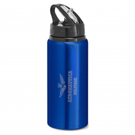 BORRACCIA BOTTON PUSH 600 ML, BECCUCCIO PIEGHEVOLE, IN ACCIAIO INOSSIDABILE, TAPPO IN PLASTICA