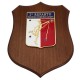 CREST IN METALLO SMALTATO BASE LEGNO CL3 22,50 X 17,50 CM 2 REP TECNICO COMUNICAZIONI