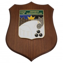 CREST IN METALLO SMALTATO BASE LEGNO CL3 22,50 X 17,50 CM 112 DEPOSITO SUSSIDIARIO