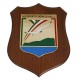 CREST IN METALLO SMALTATO BASE LEGNO CL3 22,50 X 17,50 CM AEROPORTO VIGNA DI VALLE
