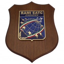 CREST IN METALLO SMALTATO BASE LEGNO CL3 22,50 X 17,50 CM RAMI EATC