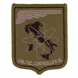 PATCH DISTINTIVO RICAMATO CON VELCRO 9X7 CM LABORATORIO TECNICO DI CONTROLLO