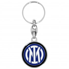 PORTACHIAVI IN METALLO DORATO SMALTATO LOGO UFFICIALE INTER