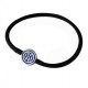 BRACCIALE IN SILICONE NERO PIASTRINA LOGO INTER