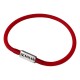 BRACCIALE IN SILICONE ROSSO PIASTRINA SCRITTA AC MILAN