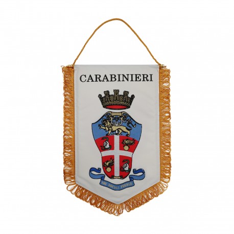 GAGLIARDETTO ARALDICO PENTAGONALE MEDIO 20X28 CM CARABINIERI