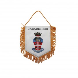 GAGLIARDETTO ARALDICO PENTAGONALE PICCOLO 12X11,5 CM CARABINIERI