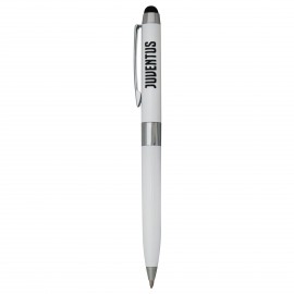 PENNA TOUCH CON CLIP IN METALLO FUSTO BIANCO LOGO UFFICIALE JUVENTUS
