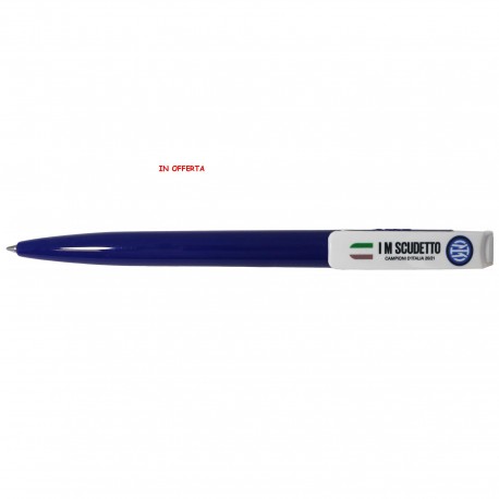 PENNA IN PLASTICA FUSTO BLU CLIP BIANCA I M SCUDETTO
