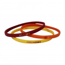 SET BRACCIALETTI IN SILICONE AS ROMA
