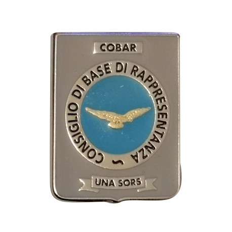 DISTINTIVO DA CAMICIA 25X32MM IN METALLO CON STEMMA COBAR