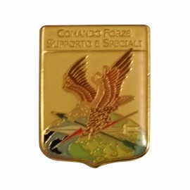 DISTINTIVO DA CAMICIA 25X32MM IN METALLO CON STEMMA COMANDO FORZE SUPPORTO E SPECIALI