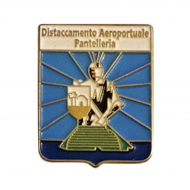 DISTINTIVO DA CAMICIA 25X32MM IN METALLO CON STEMMA DISTACCAMENTO AEROP.PANTELLERIA