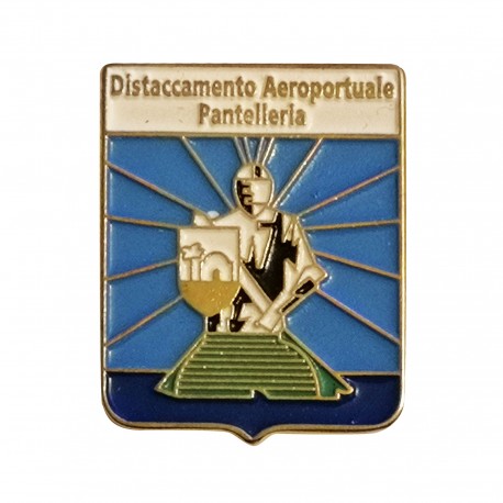 DISTINTIVO DA CAMICIA 25X32MM IN METALLO CON STEMMA DISTACCAMENTO AEROP.PANTELLERIA