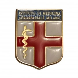 DISTINTIVO DA CAMICIA 25X32MM IN METALLO CON STEMMA ISTITUTO DI MEDICINA