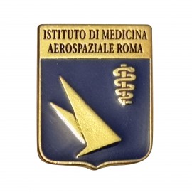 DISTINTIVO DA CAMICIA 25X32MM IN METALLO CON STEMMA ISTITUTO DI MEDICINA