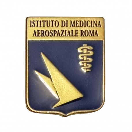 DISTINTIVO DA CAMICIA 25X32MM IN METALLO CON STEMMA ISTITUTO DI MEDICINA