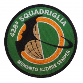 TOPPA DISTINTIVO RICAMATO CON VELCRO Dia 90 MM 428 SQUADRIGLIA