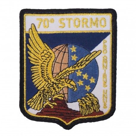 TOPPA DISTINTIVO RICAMATO CON VELCRO 75X95 MM 70 STORMO