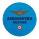 TOPPA DISTINTIVO RICAMATO CON VELCRO Dia 80 MM AERONAUTICA MILITARE SFONDO AZZURRO