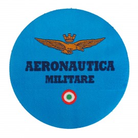 TOPPA DISTINTIVO RICAMATO CON VELCRO Dia 80 MM AERONAUTICA MILITARE SFONDO AZZURRO