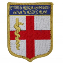 TOPPA DISTINTIVO RICAMATO CON VELCRO 90X70 MM ISMA MOSSO MILANO