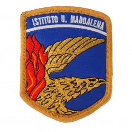 TOPPA DISTINTIVO RICAMATO CON VELCRO 70X90 MM ISTITUTO UMBERTO MADDALENA