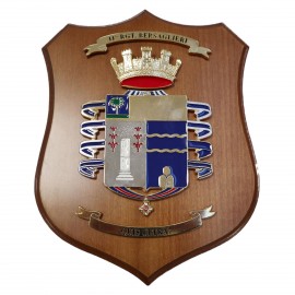 CREST IN METALLO SMALTATO LEGNO CL3 22 X 17 CM 11 RGT BERSAGLIERI