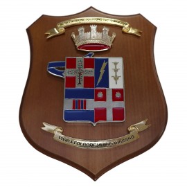 CREST IN METALLO SMALTATO LEGNO CL3 22 X 17 CM 184 BTG SOSTEGNO TLC