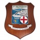 CREST IN METALLO SMALTATO BASE LEGNO CL3 22X17 CM 1 REPASAN TORINO