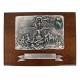 CREST IN METALLO SMALTATO LEGNO CL4 17 X 23 CM 1 RGT ARTIGLIERIA DA MONTAGNA