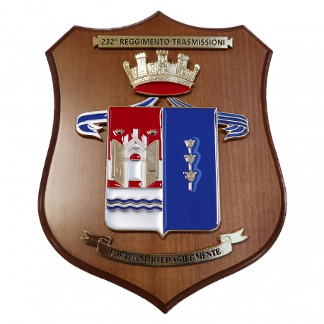 CREST ARALDICO 1° RGT. MANOVRA ESERCITO ITALIANO MIS CM 22,5 X 17,5