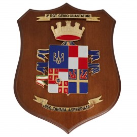 CREST ARALDICO 3° RGT. GENIO GUASTATORI ESERCITO ITALIANO MIS CM 22,5 X 17,5