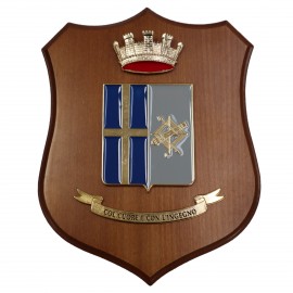 CREST ARALDICO 9° RGT. ARTIGLIERIA PESANTE CAMPALE ROVIGO ESERCITO ITALIANO MIS CM 22,5 X 17,5