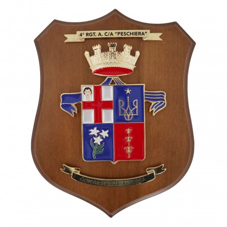 CREST ARALDICO 63° RGT. CARRI ESERCITO ITALIANO MIS CM 22,5 X 17,5