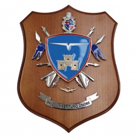 CREST IN METALLO SMALTATO LEGNO CL3 22 X 17 CM BRIGATA AEROMOBILE FRIULI