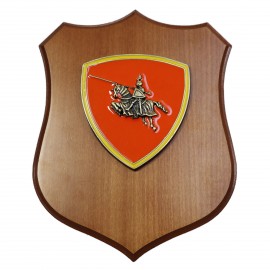 CREST IN METALLO SMALTATO LEGNO CL3 22 X 17 CM BRIG CAVALLERIA POZZUOLI