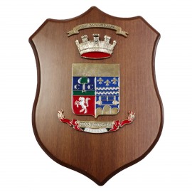 CREST ARALDICO BRIG. MEC. GRANATIERI DI SARDEGNA ESERCITO ITALIANO MIS CM 22,5 X 17,5